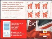 GB 2011 Olympic Games/ Olympics/ Sports/ Paralympics/ Logo 6v bklt cylinder codes W1W1 (b8543n)