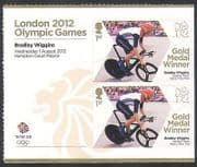GB 2012 Olympics / Sport / Gold Medal Winners / B Wiggins / Cycling 2v + lbl s / a n35457a