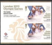 GB 2012 Olympics / Sport / Gold Medal Winners / Canoeing / Baillie / Stott 2v +lbl n35465a