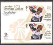 GB 2012 Olympics / Sport / Gold Medal Winners / Pendleton / Cycling 2v + lbl s / a n35460a