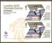 GB 2012 Olympics / Sports / Gold Medal Winners / Kayak / Ed McKeever 2v + lbl (n35666a)