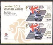 GB 2012 Olympics / Sports / Gold Medal Winners / Sailing / Ben Ainslie 2v + lbl n35653a