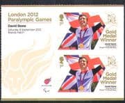 GB 2012 Paralympics/ Olympics/ Sports/ Cycling/ Gold Medal Winners/ David Stone 2v + lbl (n36330)