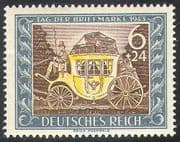 Germany 1943 Stamp Day/ Mail-coach/ Horses/ Animals/ Transport/ Posts 1v (n41805)