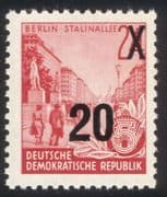 Germany 1954 (1953 definitive) Buildings/ 20pf on 24pf Overprint 1v (n44572)