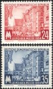 Germany 1954 Leipzig Fair/ Buildings/ Architecture/ Business/ Commerce 2v set (n44583)