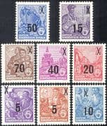 Germany 1954 Workers/ Ship Building/ Iron Works/ Industry/ Palace/ Buildings/ People/ Commerce/ Industry/ Surcharge 8v set (n44394)