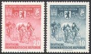 Germany 1955 Cycling/ 8th Peace Race/ Bikes/ Bicycles/ Sport/ Racing 2v set (n25306)