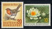 Germany 1957 Birds / Flower / Nature / Conservation 2v n29608