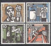 Germany 1957 Welfare / Mining / Minerals / Coal / Miners / Truck / Rail 4v set n27889