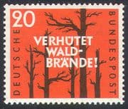 Germany 1958 Forest Fires Prevention/ Trees/ Fire/ Plants/ Nature 1v (n28319)