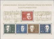 Germany 1959 Beethoven/ Haydn/ Handel/ Mendelssohn/ Music/ Composers/ People 5v m/s (n45331a)