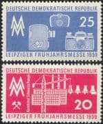 Germany 1959 Leipzig Fair/ Cameras/ Crane/ Factory/ Industry/ Commerce/ Business 2v set (n44579)