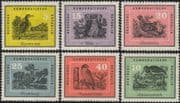Germany 1959 Stork/ Eagle Owl/ Hoopoe/ Falcon/ Grouse/ Birds/ Nature/ Wildlife 6v set (n46411)