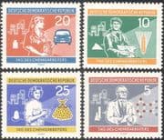 Germany 1960 Chemical Workers/ Oil/ Cars/ Science/ Farming/ Dress/ Transport 4v set (n43622)