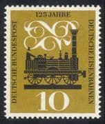 Germany 1960 German Railway 125th Anniversary/ Rail/Railways/Trains/Steam Engine 1v n28324