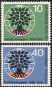 Germany 1960 WRY/ Refugees/ Tree/ Welfare/ People/ Animation 2v set (n28329)