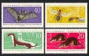 Germany 1962 Bats/ Ants/ Shrew/ Weasel/ Animals/ Nature Protection/ Wildlife 4v set (n31341)