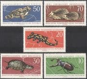 Germany 1963 Nature Protection/ Hedgehog/ Toad/ Tortoise/ Beetle/ Animals/ Nature/ Wildlife/ Conservation 5v set (b467)