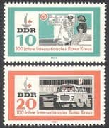 Germany 1963 Red Cross / Medical / Health / Ambulance / Motors / Transport 2v set (n24680)