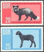 Germany 1963 Red Fox/ Caracul Lamb/ Fur/ Animals/ Nature/ Clothes/ Industry/ Commerce 2v set (n43929)