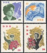 Germany 1963 Yuri Gagarin/ Valentina Tereshkova/ Space/ Astronauts/ People/ Transport 4v set (n43927)