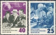 Germany 1964 Krushchev/ Gagarin/ Tereshkova/ Space/ Politicians/ Politics/ People 2v set (n46328)