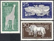 Germany 1965 Lizard/ Giraffe/ Wildebeest/ Animals/ Zoo/ Nature/ Wildlife 3v set (n43601)