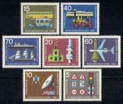 Germany 1965 Transport / Train / Bus / Plane / Ship 7v (n27934)