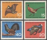 Germany 1965 Welfare Fund/ Pheasant/ Grouse/ Woodcock/ Birds/ Nature/ Wildlife 4v set (n29599)