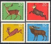 Germany 1966 Deer / Animals / Wildlife / Animation 4v n29601