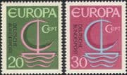 Germany 1966 Europa/ Ship/ Boat/ Politics/ Transport/ Animation 2v set (ex1003)