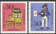 Germany 1966 Postman/ Mailcoach/ Coach/ Mail/ Post/ Postal Transport/ Animation 2v set (n25269)