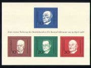 Germany 1968 Churchill / Adenauer / People 4v m / s (n27842)