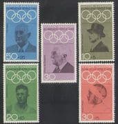 Germany 1968 Olympic Games / Olympics / Sports / People / Coubertin 5v set (n35405)