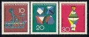 Germany 1968 Science / Printing / Crystals / Lens 3v (n29607)