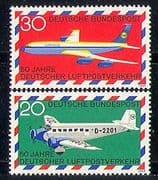 Germany 1969 Planes / Aviation / Transport 2v set (n29288)