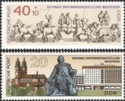 Germany 1969 von Guericke/ Science/ Horses/ Cathedral/Buildings/ People/ StampEx 2v set (n45042)