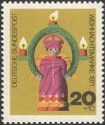 Germany 1971 Christmas/ Greetings/ Angel/ Candles/ Animation 1v (g10129)