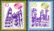 Germany 1971 Leipzig Fair/ Chemical Plant/ Reactor/ Business/ Industry 2v set (n44581)