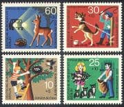 Germany 1972 Animals / Nature / Dog / Cats / Hedgehog / Deer / Welfare 4v set n(28281)