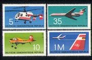 Germany 1972 Aviation/ Planes/ Helicopters/ Aircraft/ Transport/ Plane/ Helicopter 4v set (n27895)