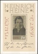 Germany 1972 Heinrich Heine/ Poet/ Writing/ Writers/ Authors/ People/ Poetry/ Poets 1v m/s (n45048)