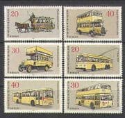 Germany 1973 Buses / Trams / Horses / Transport 6v set n26042