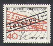 Germany 1973 Interpol / Police / Law Order / Radio Mast / Radio Waves 1v (n35412)