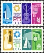 Germany 1973 Leipzig Fair/ Guitar/ Yacht/ Sports/ Leisure Industry/ Music 2v (n44571)