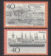 Germany 1973 Tourism / Boats / Buildings / Ships / Ferry / Animation 2v set (n35402)