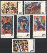 Germany 1974 Modern Art / Contemporary / Expressionist Paintings / Artists 6v n35634