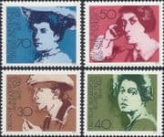 Germany 1975 IWY/ International Women's Year/ Writers/ Books/ People 4v set (n46853)