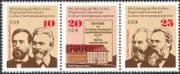 Germany 1975 Karl Marx/ Engels/ Politics/ Politicians/ Communism/ Buildings 3v stp (n41976)